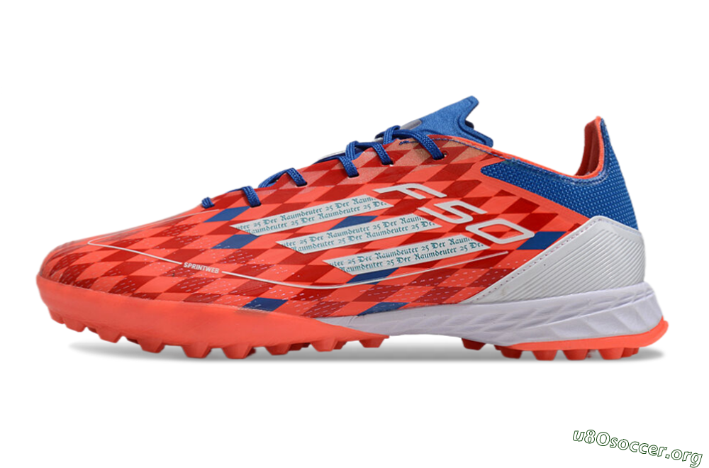 Thomas Müller x Adidas F50 Elite Raumdeuter TF Football Shoes - Red/Blue/White 3