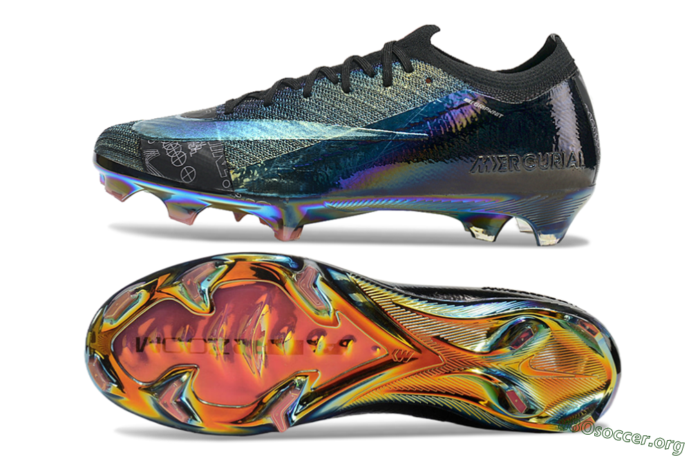 Nike Air Zoom Mercurial Vapor 15 Elite FG Football Boots - Blue/Black/Gold 1