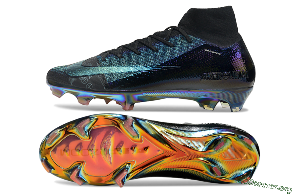 Nike Air Zoom Mercurial Superfly 9 Elite FG Football Boots - Metal Blue/Black 6