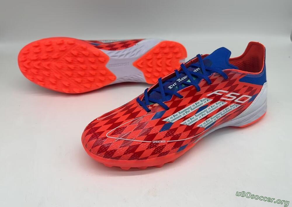 Thomas Müller x Adidas F50 Elite Raumdeuter TF Football Shoes - Red/Blue/White
