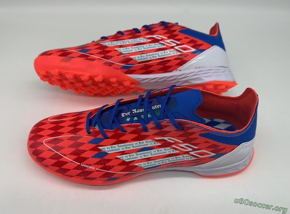 Thomas Müller x Adidas F50 Elite Raumdeuter TF Football Shoes - Red/Blue/White