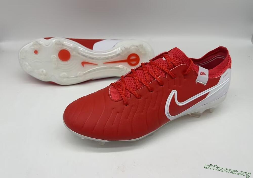 Nike Tiempo Legend 10 Elite FG Football Boots - Red/White