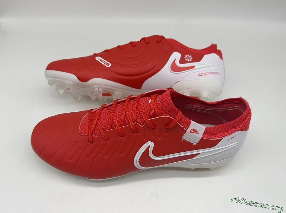 Nike Tiempo Legend 10 Elite FG Football Boots - Red/White