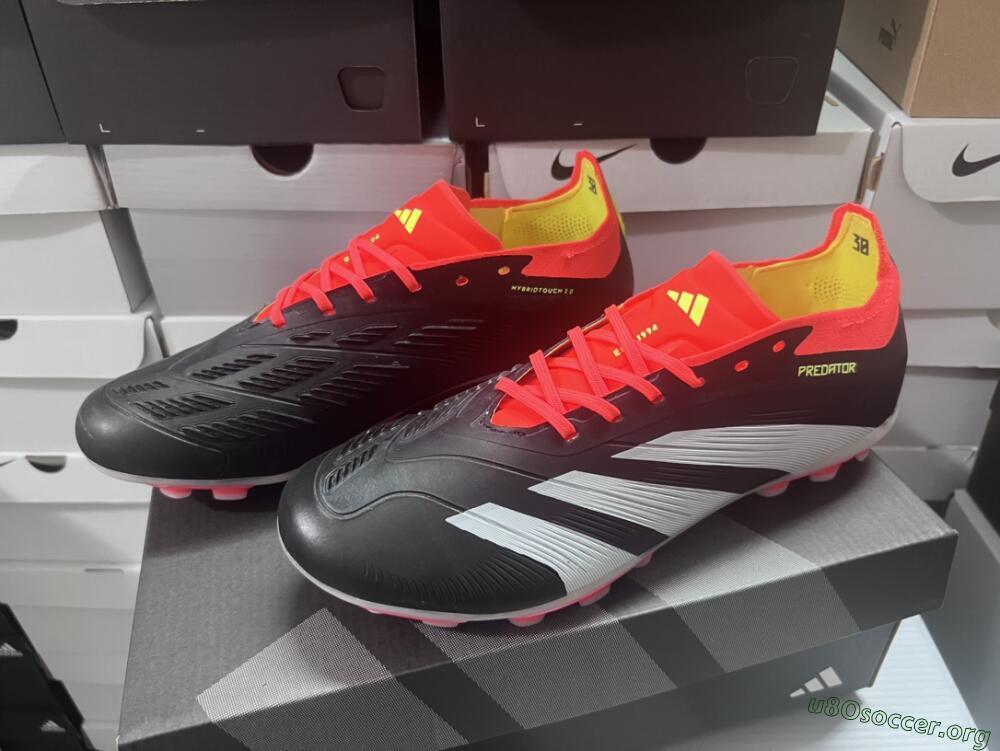 Adidas Predator 24 Elite AG Football Boots - Black/white/Red/Yellow