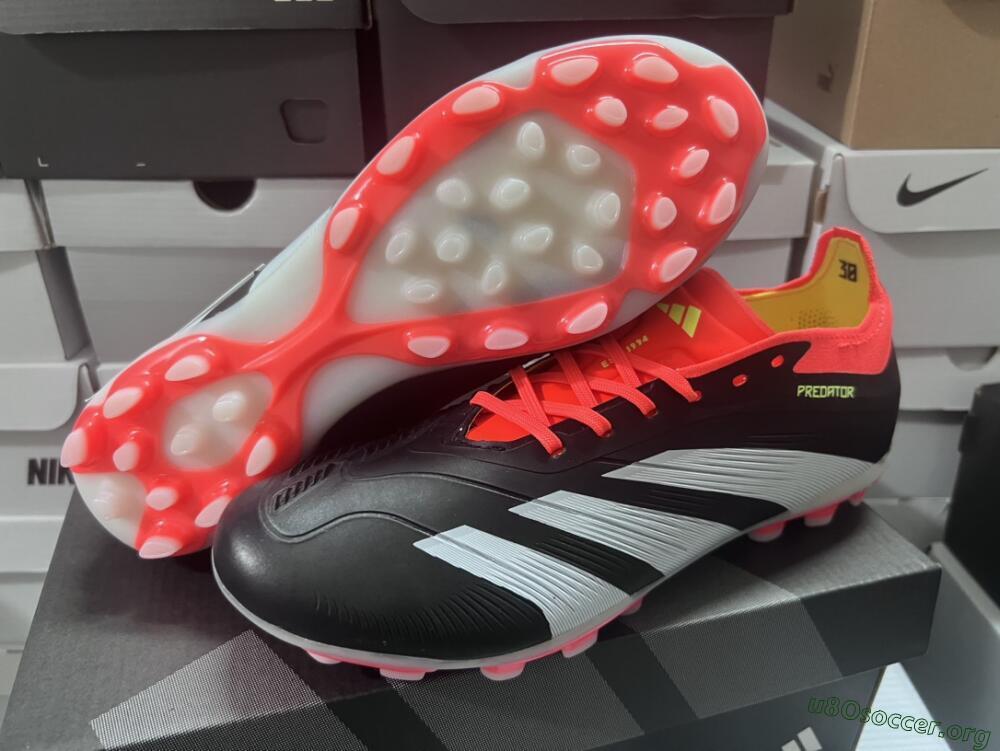 Adidas Predator 24 Elite AG Football Boots - Black/white/Red/Yellow