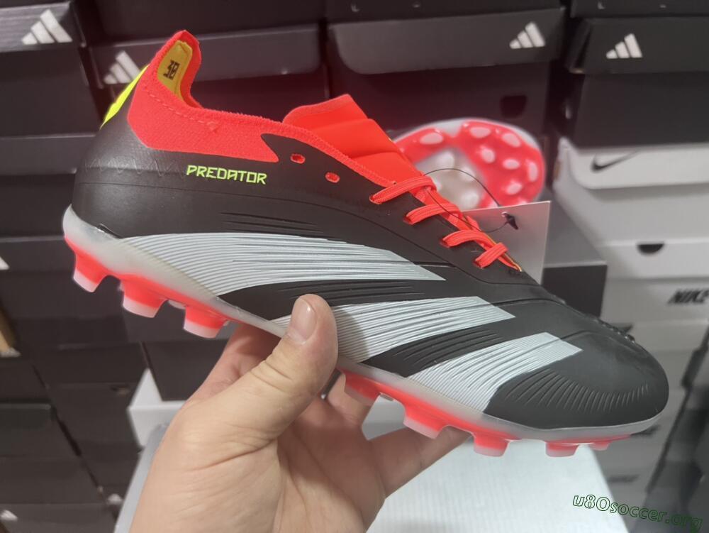 Adidas Predator 24 Elite AG Football Boots - Black/white/Red/Yellow