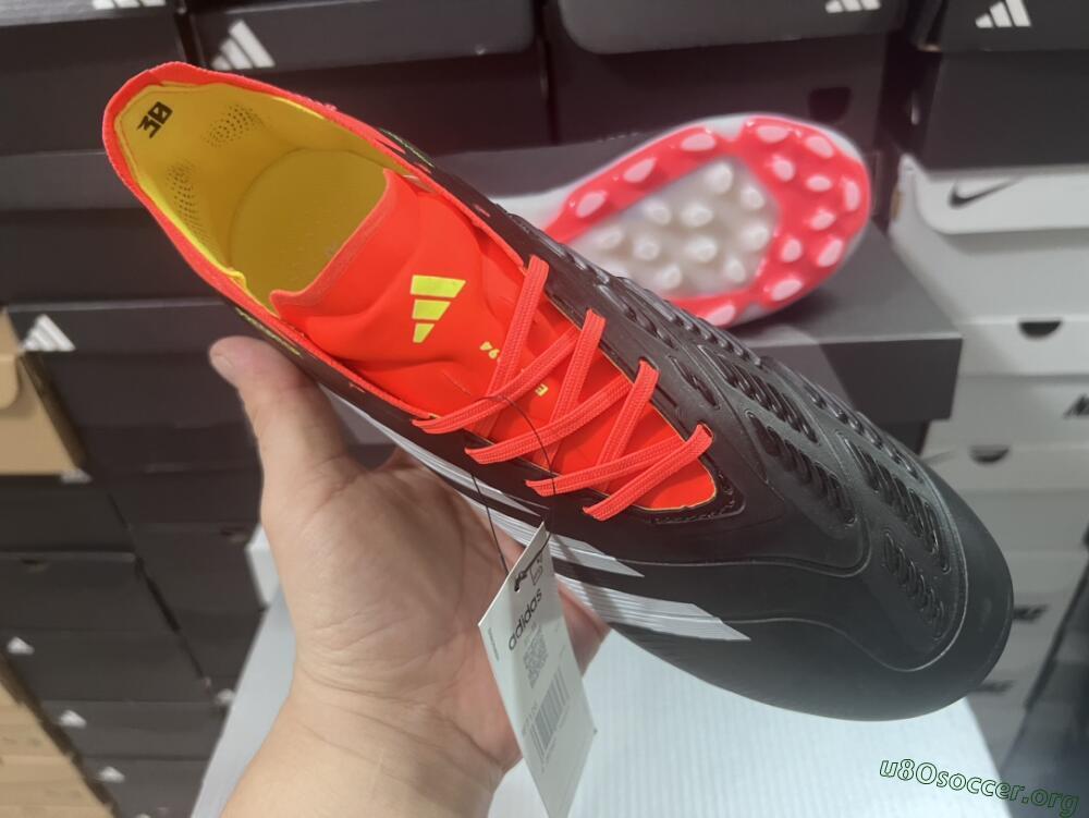 Adidas Predator 24 Elite AG Football Boots - Black/white/Red/Yellow