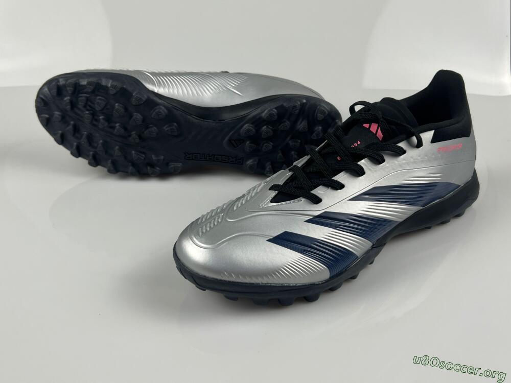 Adidas Predator 24 Elite TF Football Shoes - Silver/Blue/Pink