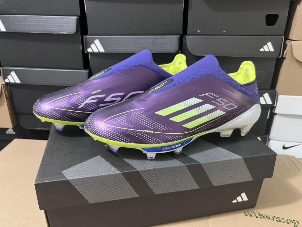Adidas F50+ Lightstrike Pro FG Football Boots - Purple/Yellow/Blue