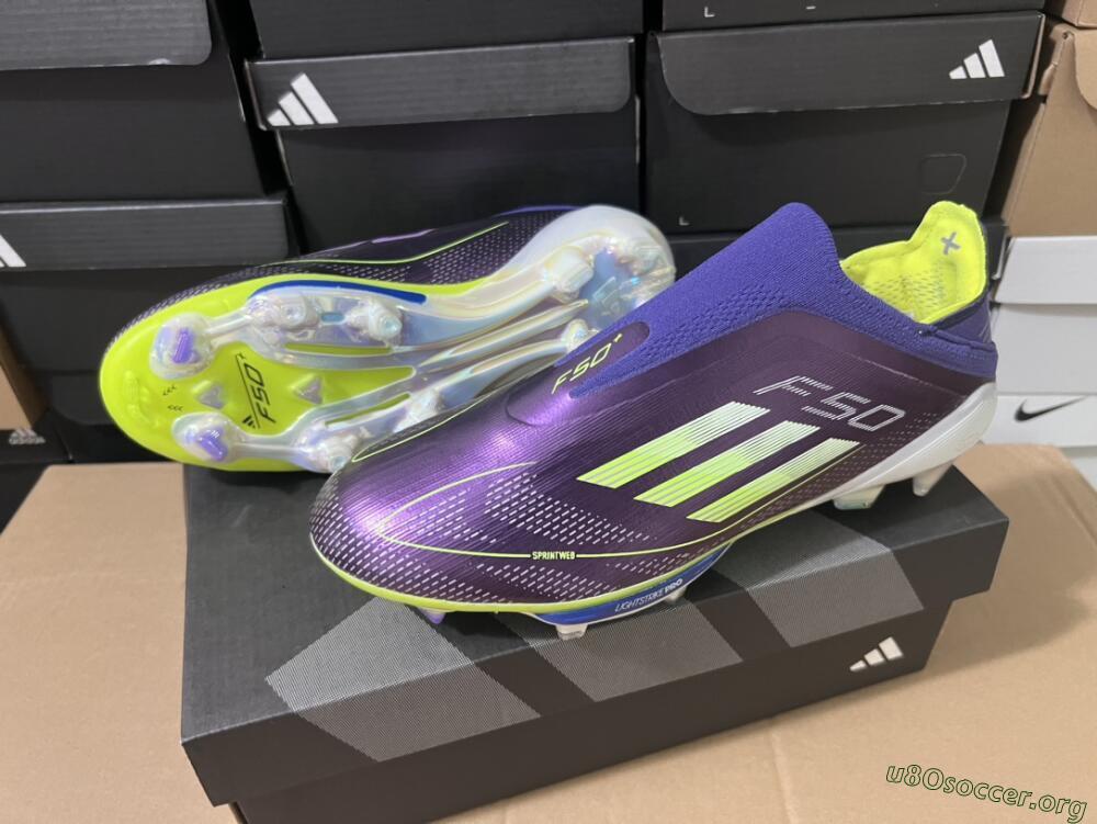 Adidas F50+ Lightstrike Pro FG Football Boots - Purple/Yellow/Blue