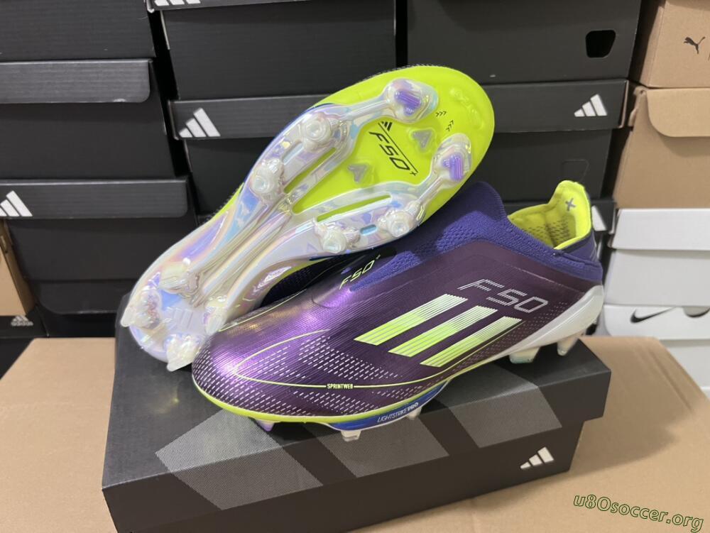 Adidas F50+ Lightstrike Pro FG Football Boots - Purple/Yellow/Blue