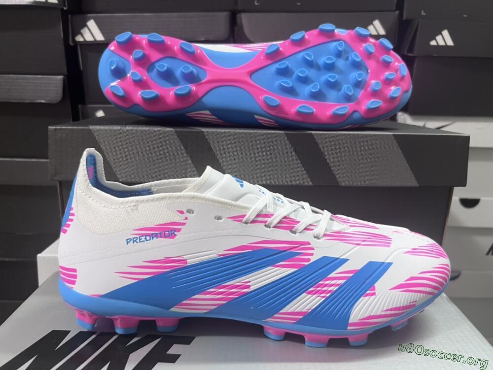 Adidas Predator Elite 24 MG Football Boots - White/Blue/Pink