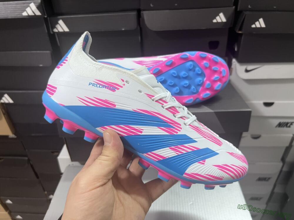Adidas Predator Elite 24 MG Football Boots - White/Blue/Pink