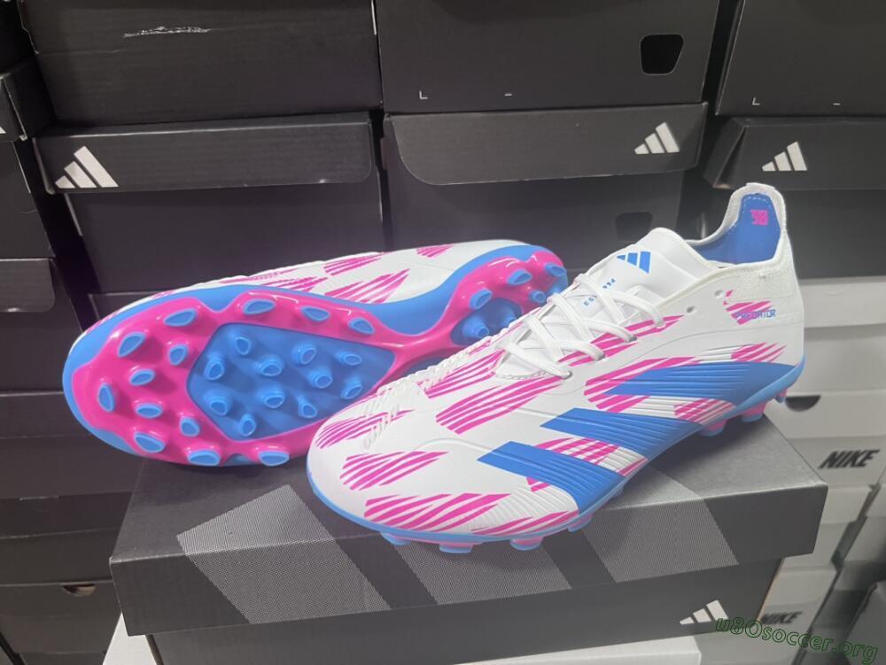 Adidas Predator Elite 24 MG Football Boots - White/Blue/Pink