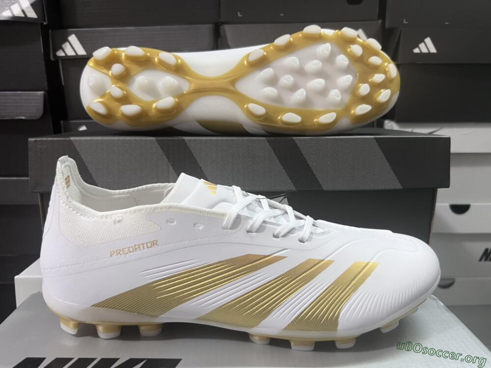 Adidas Predator Elite 24 MG Football Boots - White/Gold