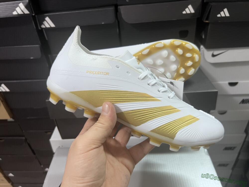 Adidas Predator Elite 24 MG Football Boots - White/Gold