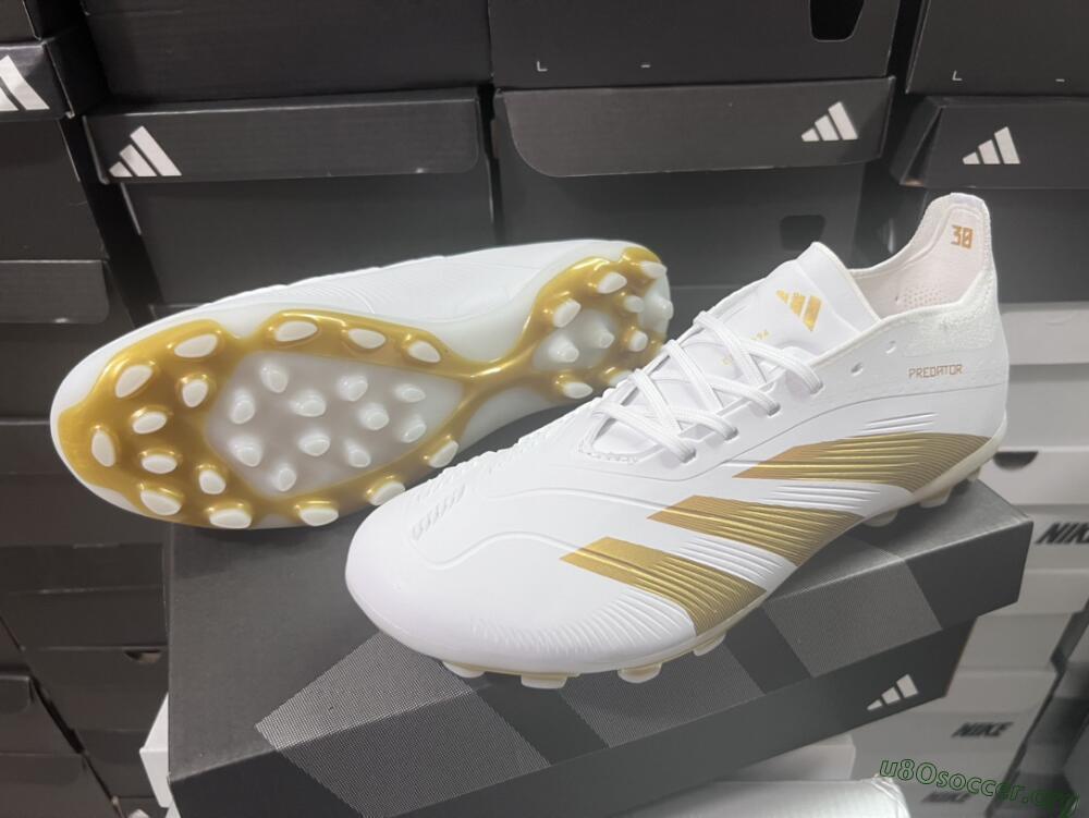 Adidas Predator Elite 24 MG Football Boots - White/Gold