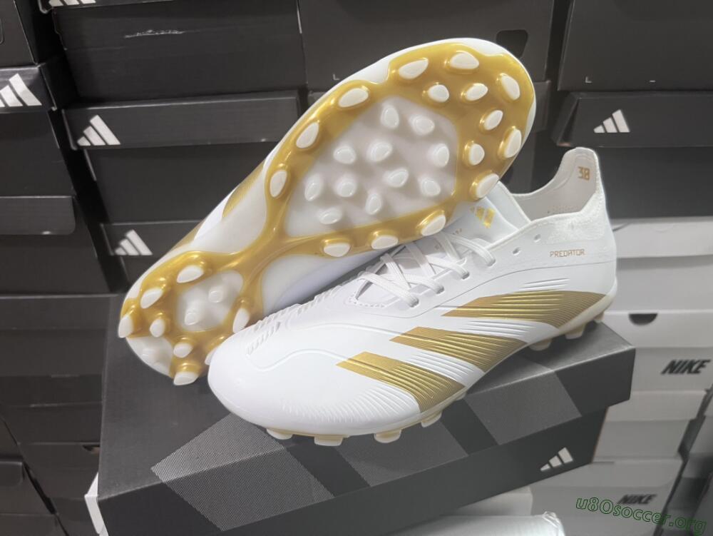Adidas Predator Elite 24 MG Football Boots - White/Gold
