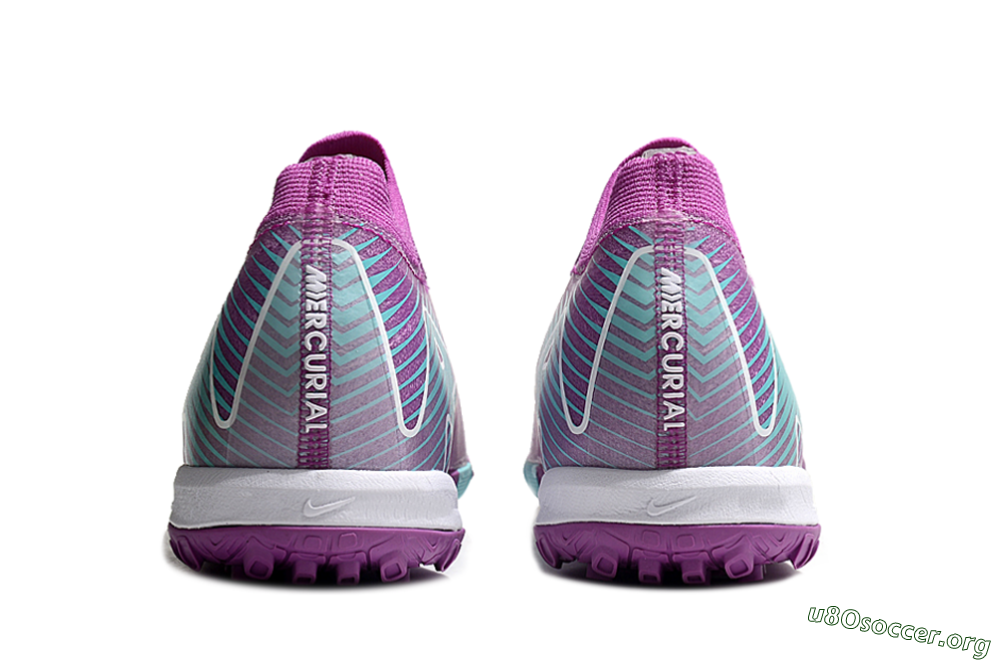 Nike Air Zoom Mercurial Vapor 16 Elite TF Football Shoes - Purple/Jade/White 7