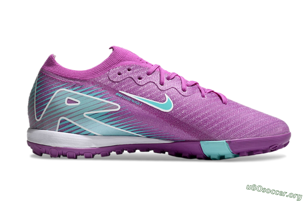 Nike Air Zoom Mercurial Vapor 16 Elite TF Football Shoes - Purple/Jade/White 4