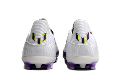 Messi x Adidas F50 Elite MG Football Boots - White/Black/Purple