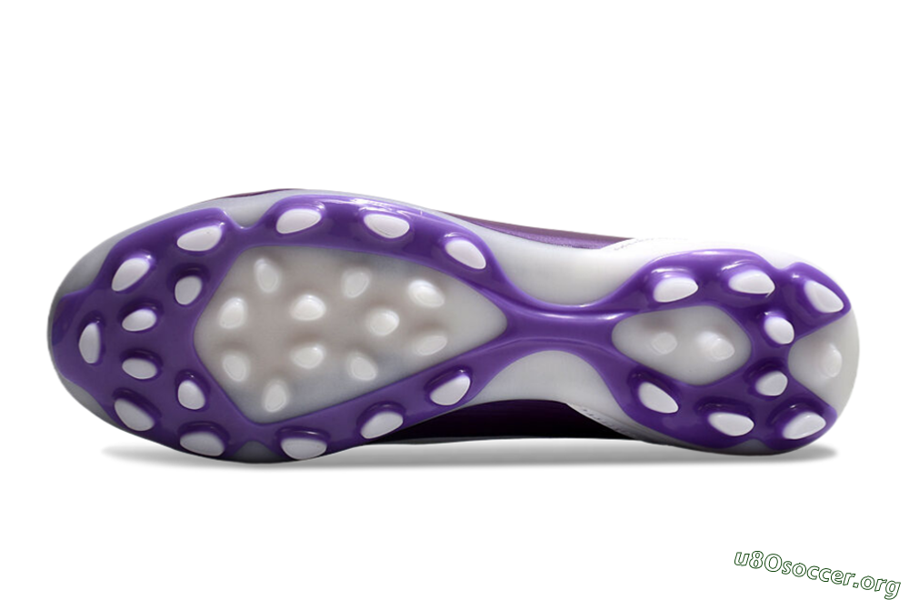Messi x Adidas F50 Elite MG Football Boots - White/Black/Purple 6