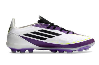 Messi x Adidas F50 Elite MG Football Boots - White/Black/Purple