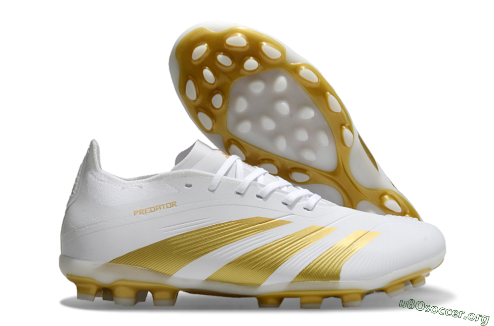 Adidas Predator Elite 24 MG Football Boots - White/Gold 2