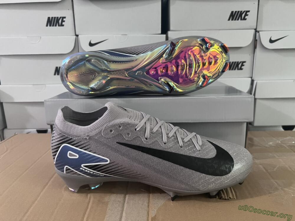 Nike Air Zoom Mercurial Vapor 16 Elite FG Football Boots - Grey/Black/Blue