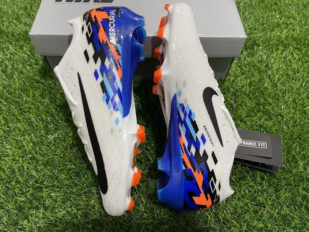 Nike Air Zoom Mercurial Vapor 16 Elite FG Football Boots - White/Black/Blue/Orange