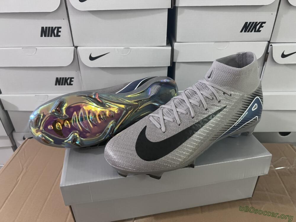 Nike Mercurial Superfly 10 Elite FG Football Boots - Grey/Black/Blue/Gold