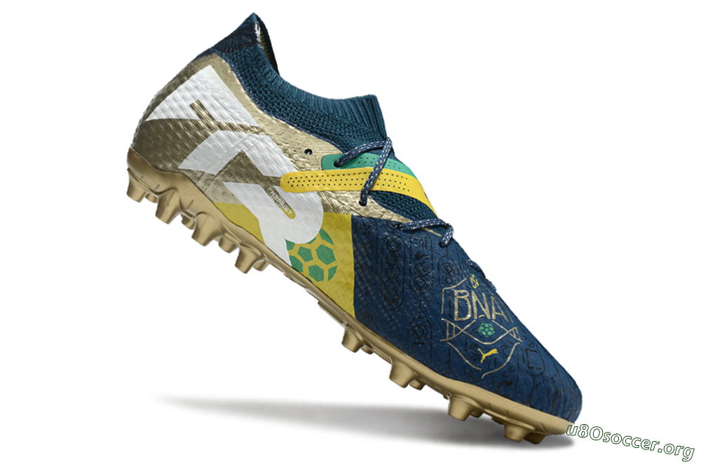 Puma Future Ultimate MG Football Boots - Blue/White/Gold 4