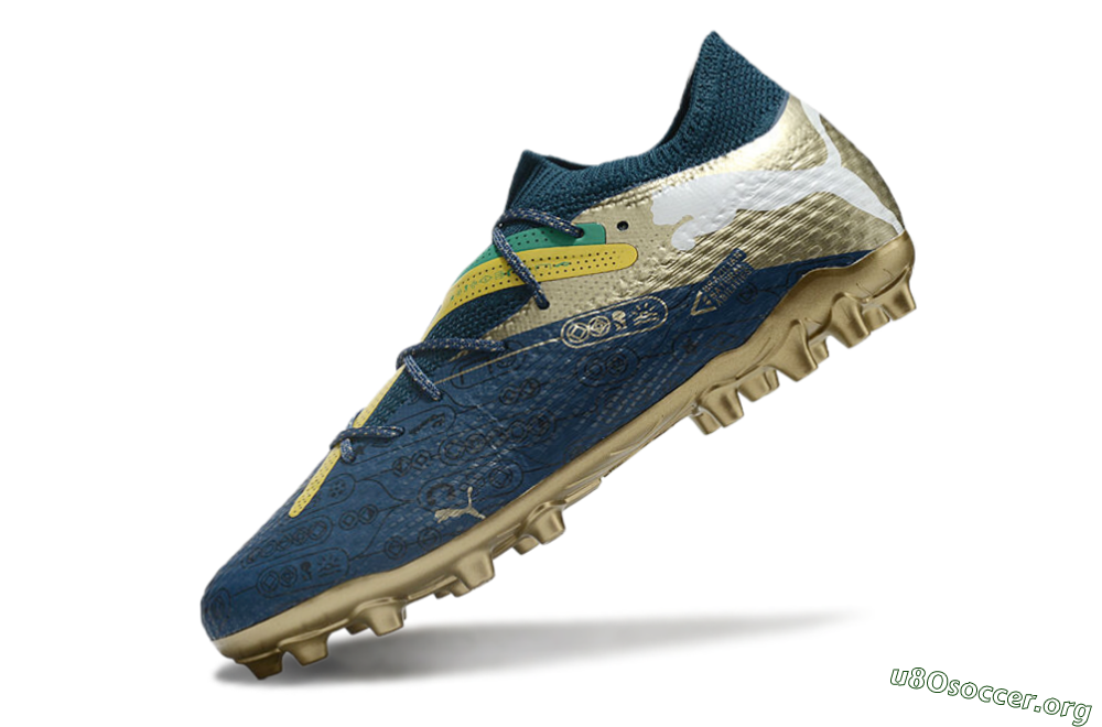 Puma Future Ultimate MG Football Boots - Blue/White/Gold 5
