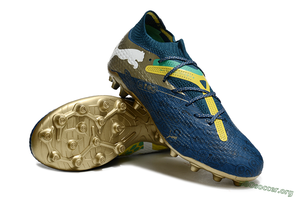 Puma Future Ultimate MG Football Boots - Blue/White/Gold 0