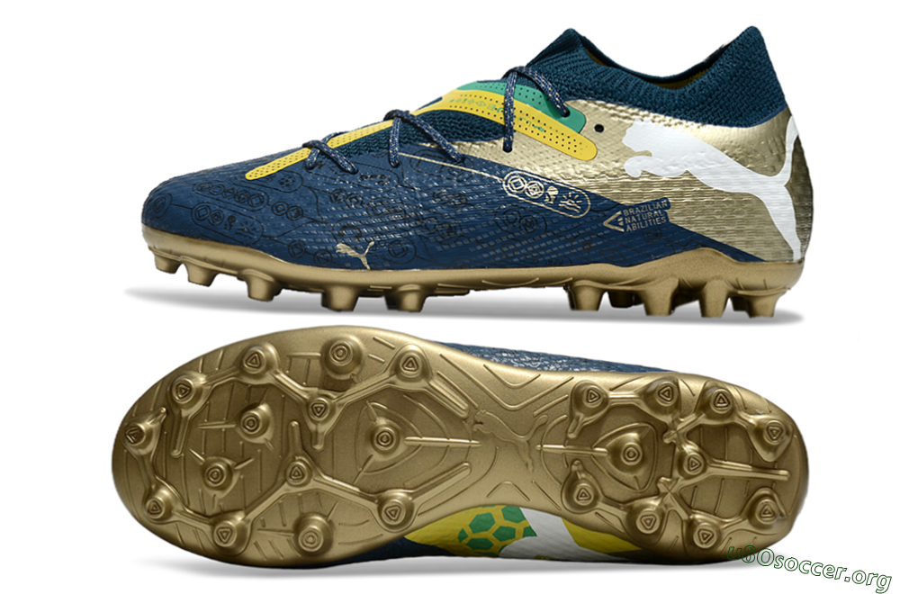 Puma Future Ultimate MG Football Boots - Blue/White/Gold 1
