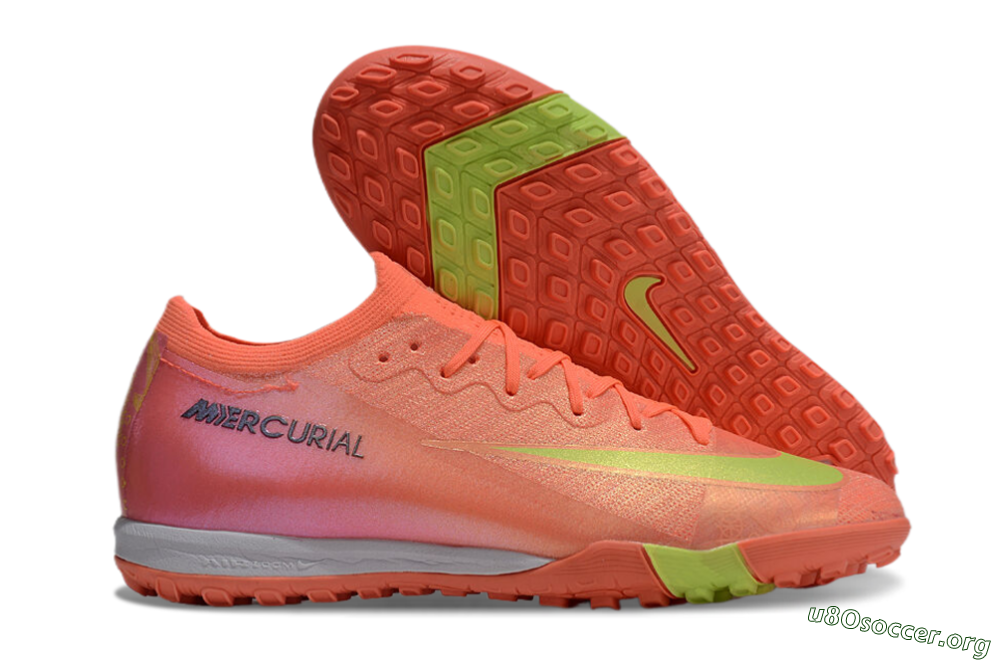 Nike Air Zoom Mercurial Vapor 15 Elite TF Football Shoes - Red/Yellow/White 2