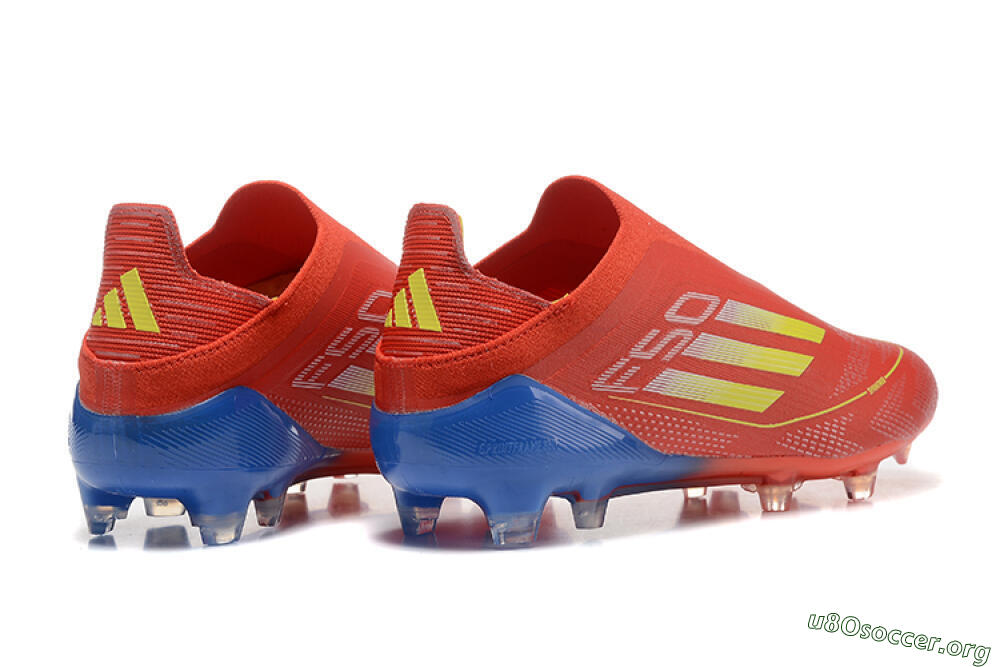 Adidas F50 Elite Laceless FG Football Boots - Red/Yellow/Blue 9