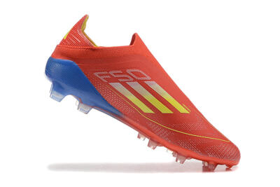 Adidas F50 Elite Laceless FG Football Boots - Red/Yellow/Blue
