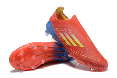 Adidas F50 Elite Laceless FG Football Boots - Red/Yellow/Blue