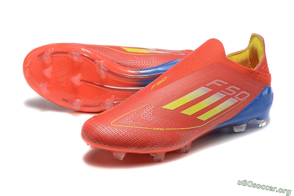 Adidas F50 Elite Laceless FG Football Boots - Red/Yellow/Blue 0