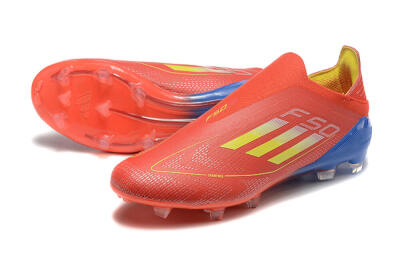 Adidas F50 Elite Laceless FG Football Boots - Red/Yellow/Blue