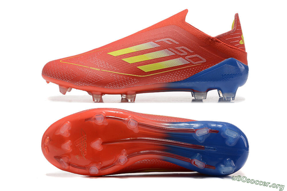 Adidas F50 Elite Laceless FG Football Boots - Red/Yellow/Blue 1