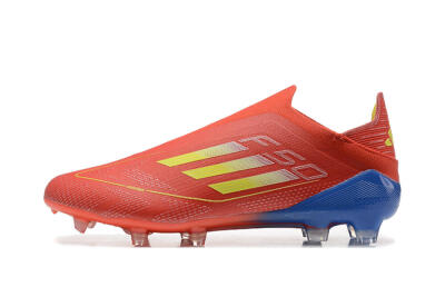 Adidas F50 Elite Laceless FG Football Boots - Red/Yellow/Blue