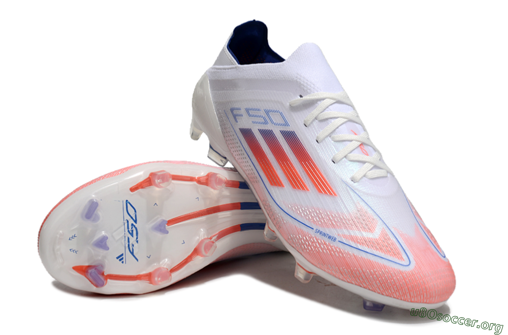 Adidas F50 Elite FG Football Boots - White/Red/Blue 0