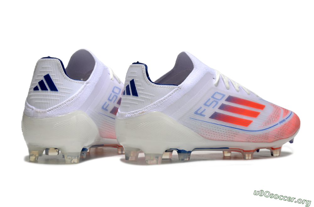 Adidas F50 Elite FG Football Boots - White/Red/Blue 6