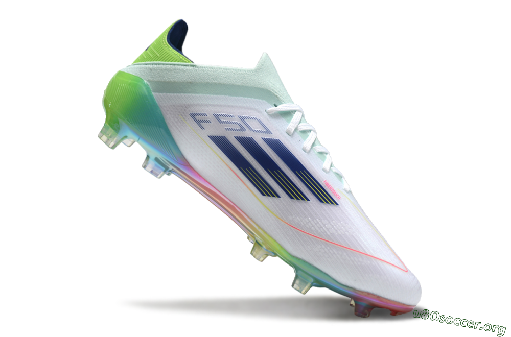 Adidas F50 Elite FG Football Boots - White/Blue/Yellow/Gold 4