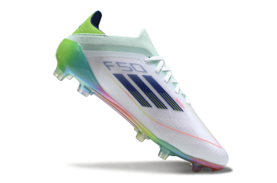 Adidas F50 Elite FG Football Boots - White/Blue/Yellow/Gold