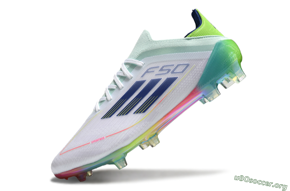 Adidas F50 Elite FG Football Boots - White/Blue/Yellow/Gold 5