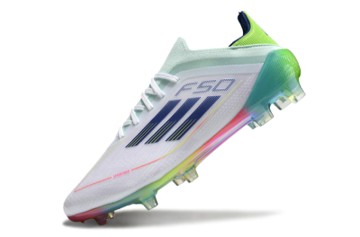 Adidas F50 Elite FG Football Boots - White/Blue/Yellow/Gold