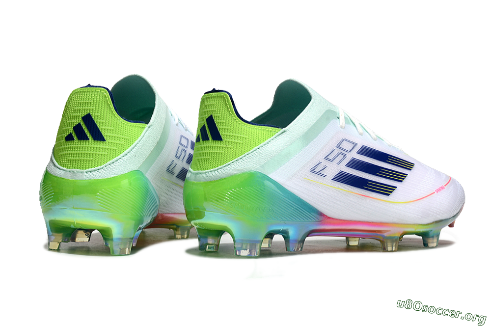 Adidas F50 Elite FG Football Boots - White/Blue/Yellow/Gold 6